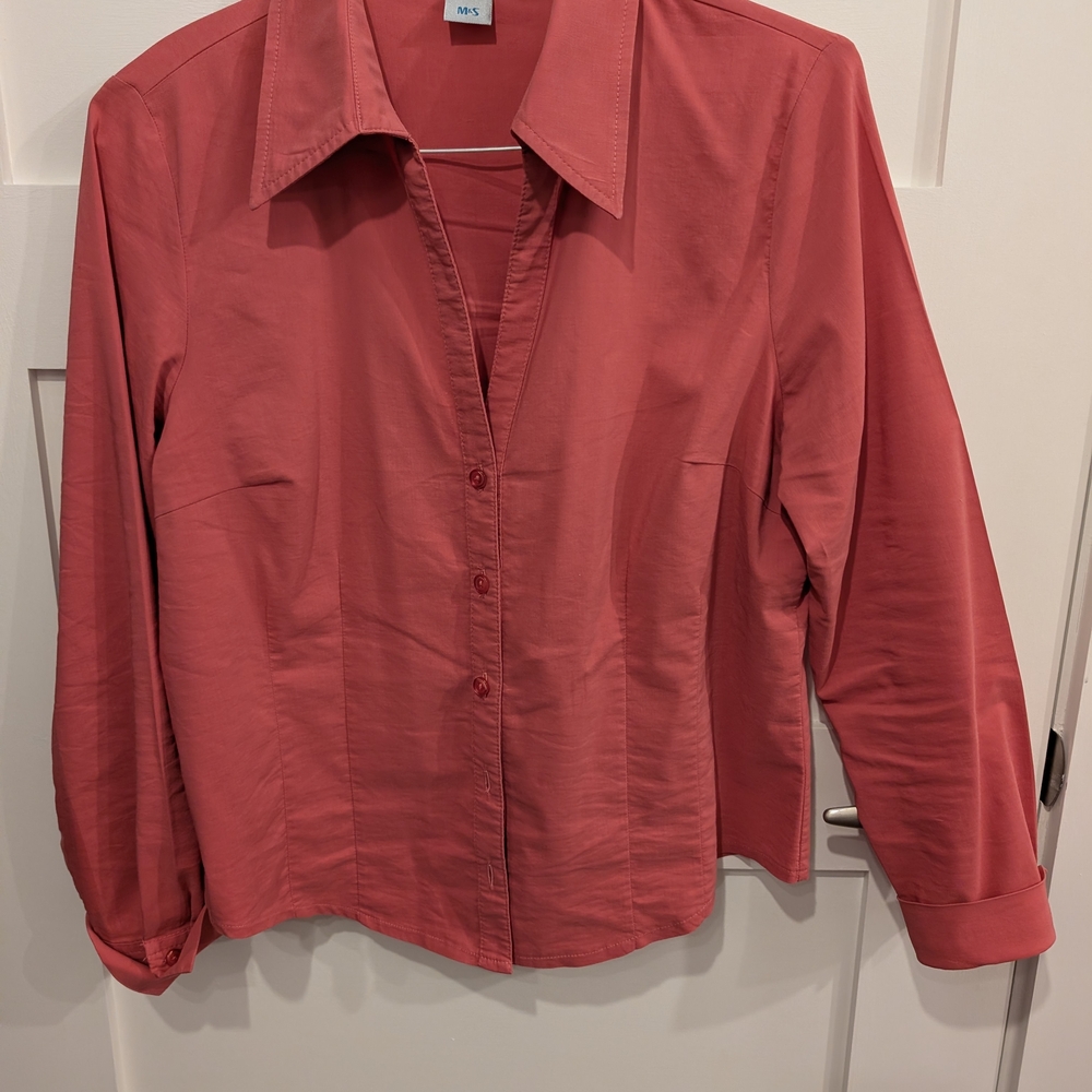 Elegant Coral Blouse
